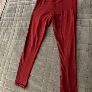 Womens Red Leggings